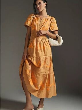 Anthropologie | Dresses | Nwt Anthropologie Sleeveless Squareneck Layered  Pliss Maxi Dress L | Poshmark